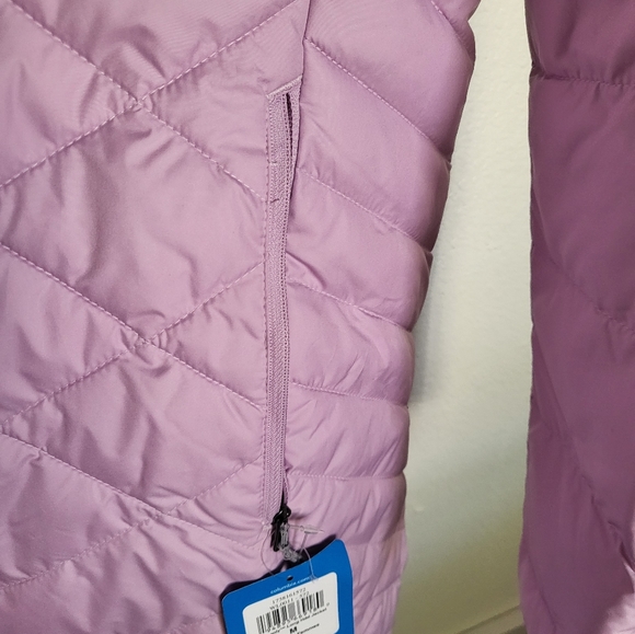 Columbia Long Heavenly Hooded Jacket in color pink ( aura/gumdrop) - Picture 4 of 5